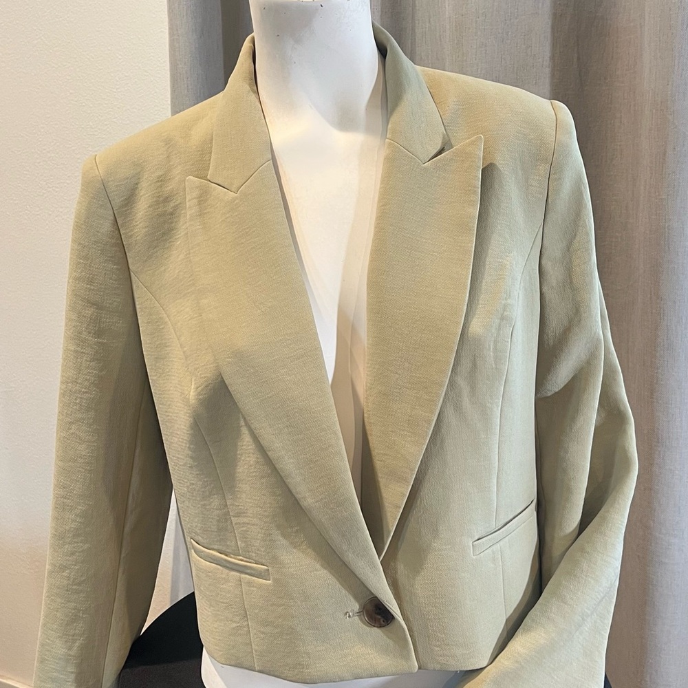 Express Tan Blazer Tailored Suit Jacket